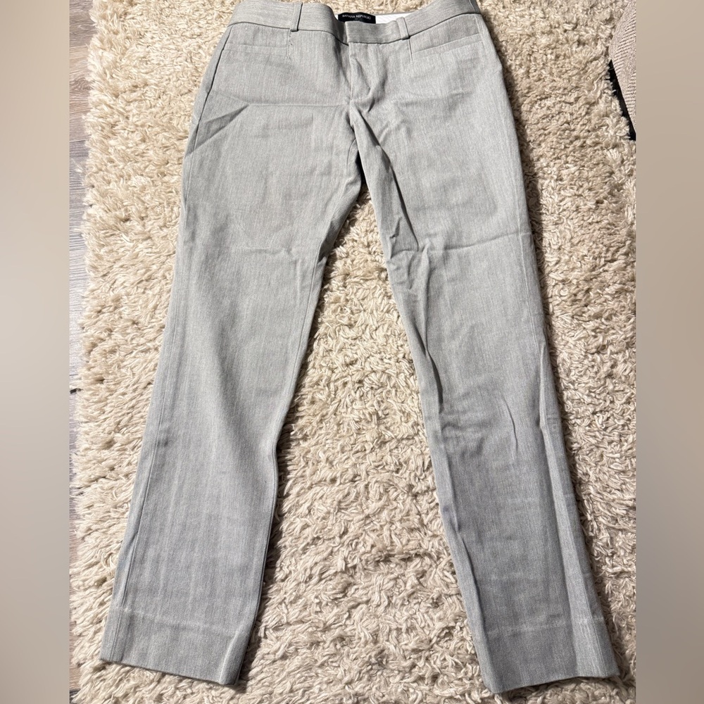 Light Gray Low-Rise Work Pants